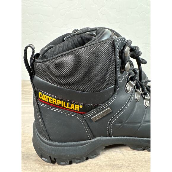 Caterpillar Men Threshold Waterproof Steel Toe Work Black Boot‎ Size 7.5 main image 6